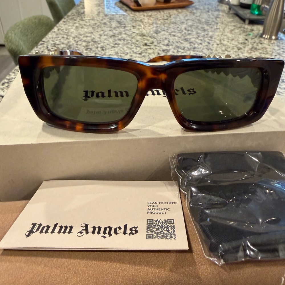 Palm Angels Brown Tortoise Sunglasses